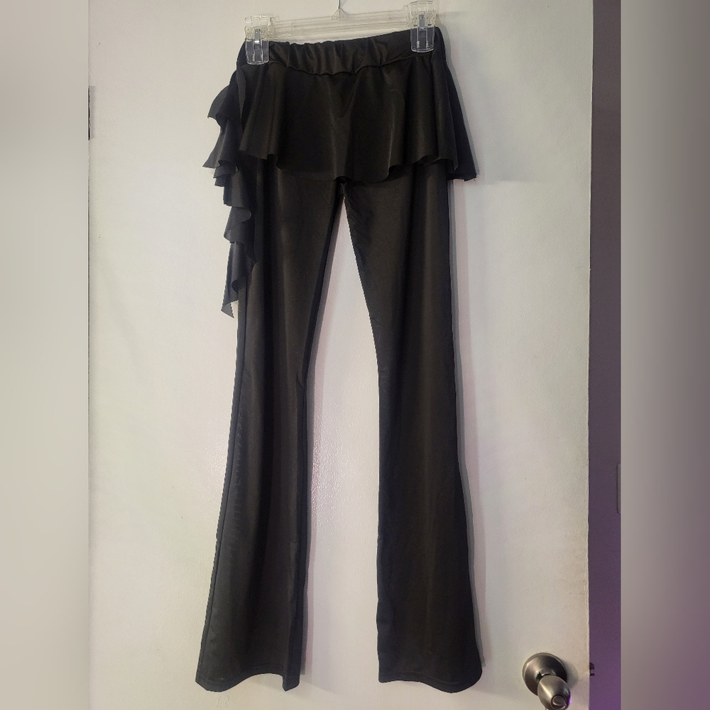 Dance pants with attached skirt